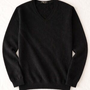 Charter Club Black V-Neck Sweater
